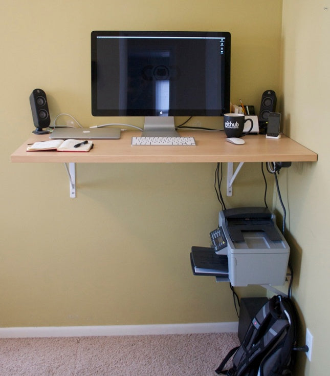 Standing Desk Alternative Mounted Shelf