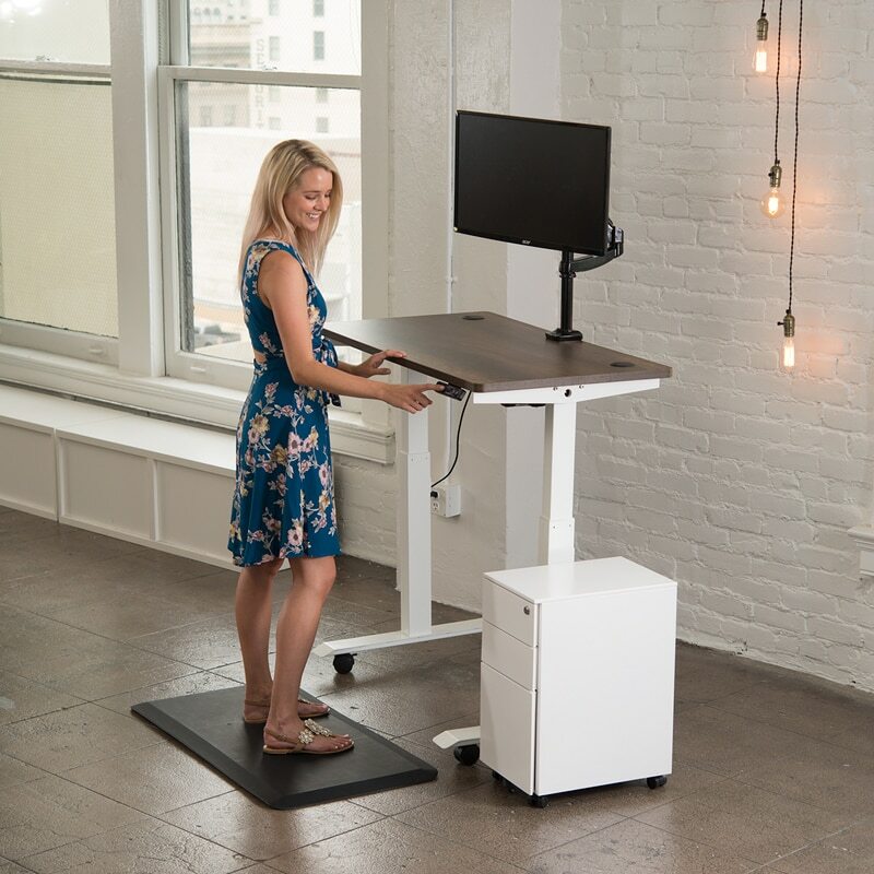 Monitor stand for standing shop desk